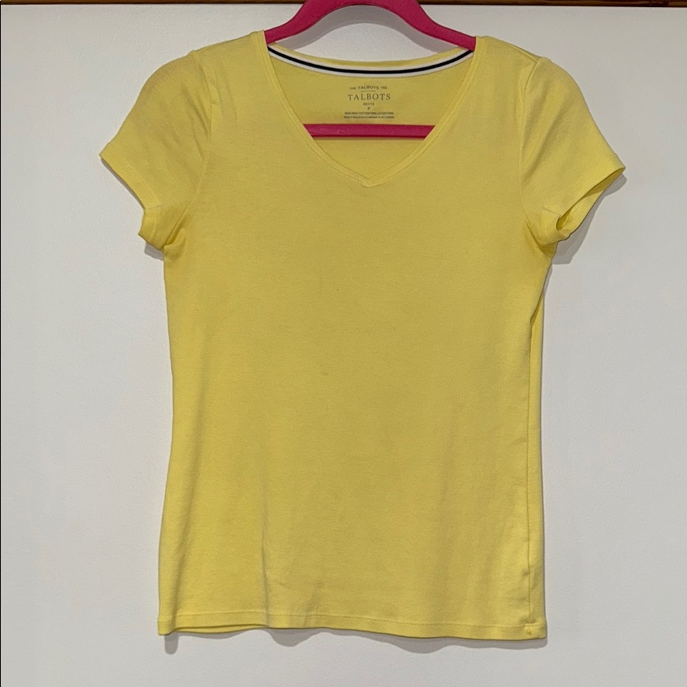 Talbots Sunny Yellow Short Sleeve Tee